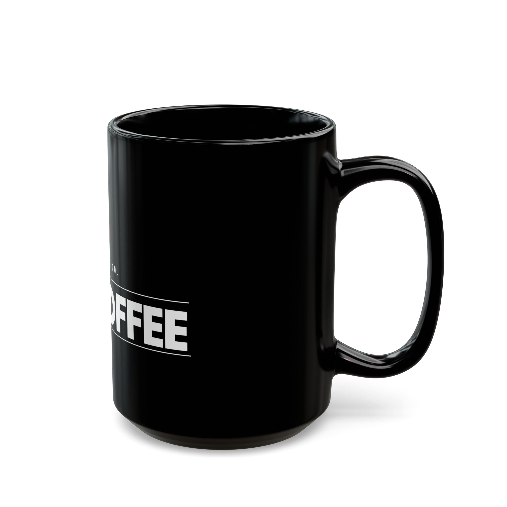 Red Coffee Signature Mug – 15 oz Black Ceramic